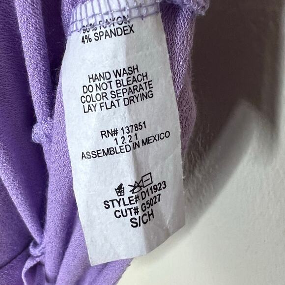 Sincerely Jules Bodycon Dress SMALL Purple Cutout Knee Length High Neck Party - Picture 6 of 6